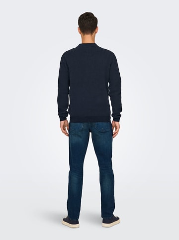 ONLY & SONS Koszulka polo "Matteo" w kolorze granatowym