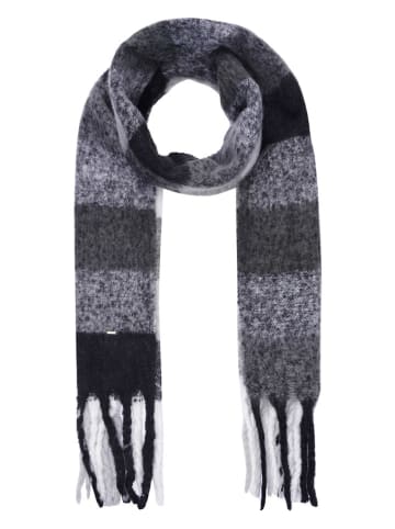 LUHTA Sjaal "Naanjoki" zwart/grijs - (L)206 x (B)44 cm