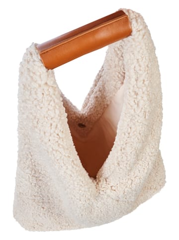 LUHTA Schoudertas "Orvio" crème - (B)38 x (H)32 x (D)10 cm
