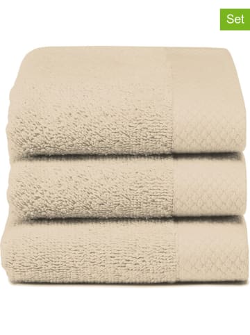 Seahorse 3er-Set: Gästehandtücher "Pure" in Beige