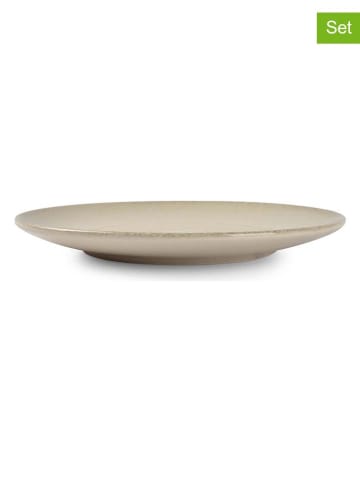Salt and Pepper 6er-Set: Speiseteller "Fosil" in Beige - Ø 25 cm