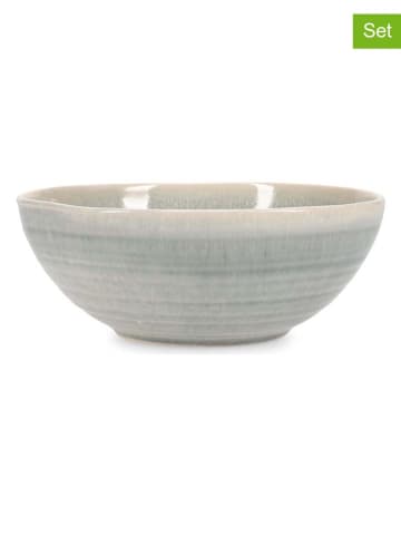 Salt and Pepper 4er-Set: Müslischalen "Flint" in Blau/ Beige - (H)6,5 x Ø 16,5 cm