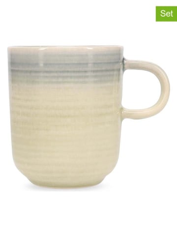 Salt and Pepper  4er-Set: Jumbotassen "Flint" in Beige/ Grau - 380 ml