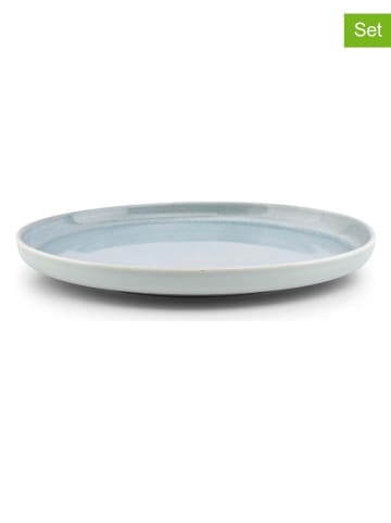 Salt and Pepper 4er-Set: Speiseteller "Nuo" in Hellblau - Ø 25 cm