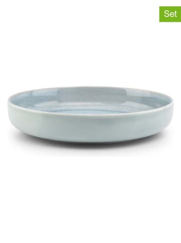 Salt and Pepper 4er-Set: Suppenteller "Nuo" in Hellblau - (H)4 x Ø 20 cm