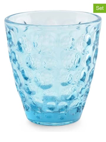 Salt and Pepper 4er-Set: Wassergläser "Bubble" in Hellblau - 220 ml