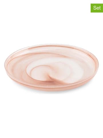 Salt and Pepper 6er-Set: Frühstücksteller "Twirl" in Hellbraun - Ø 21 cm