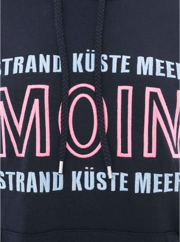 Zwillingsherz Sweatkleid "Strand Küste Meer" in Dunkelblau