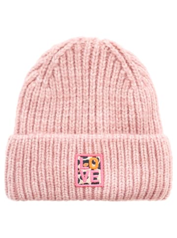 Zwillingsherz Mütze "Leo & Love" in Rosa