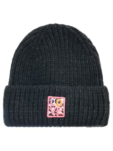 Zwillingsherz Mütze "Leo & Love" in Schwarz
