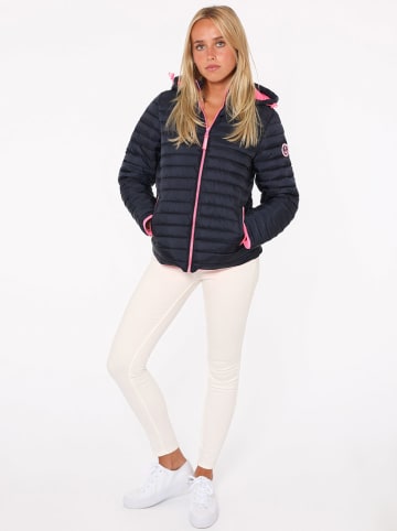 Zwillingsherz Steppjacke "Maritim Patch" in Dunkelblau/ Pink