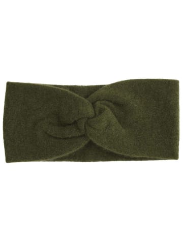 Zwillingsherz Kaszmirowa opaska "Classic" w kolorze khaki na czoło
