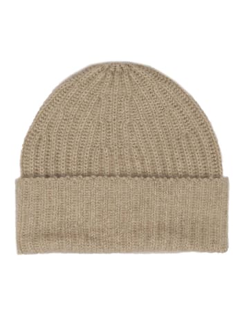 Zwillingsherz Kaszmirowa czapka beanie w kolorze beżowym