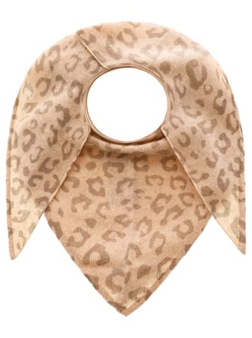 Zwillingsherz Kaschmir-Dreieckstuch in Beige - (L)175 x (B)120 cm