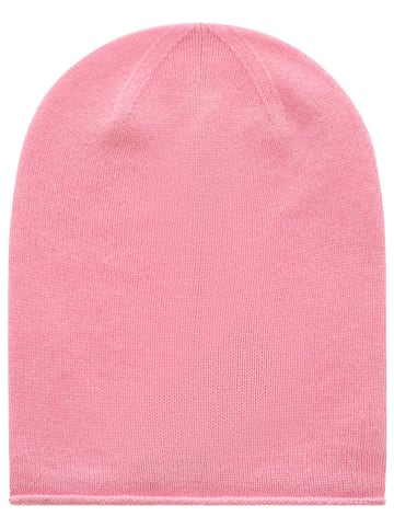 Zwillingsherz Kaschmir-Beanie in Rosa