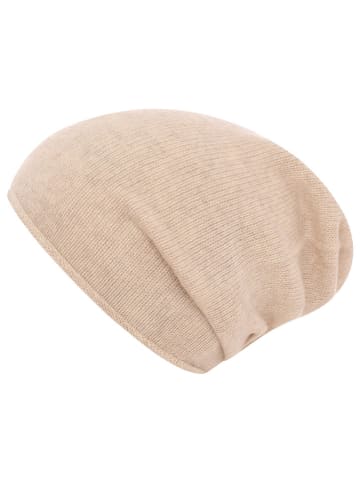 Zwillingsherz Kaszmirowa czapka beanie w kolorze beżowym