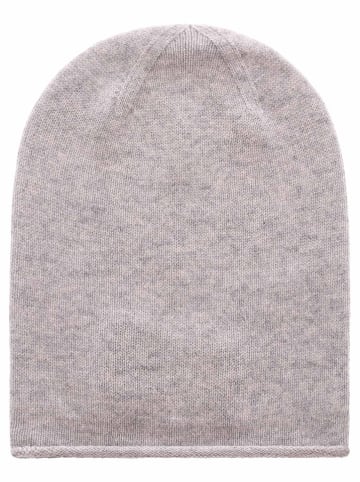 Zwillingsherz Kaszmirowa czapka beanie w kolorze jasnoszarym