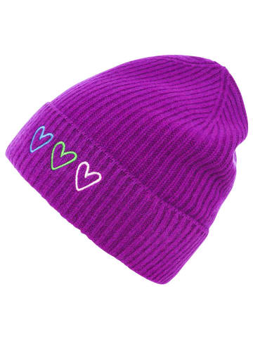 Zwillingsherz Kasjmieren beanie paars