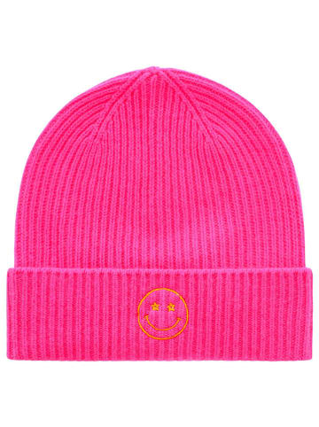 Zwillingsherz Kaschmir-Beanie in Pink