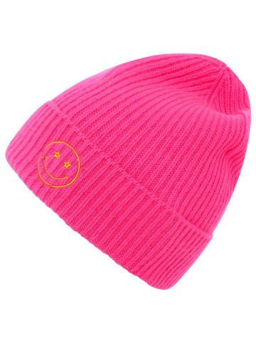 Zwillingsherz Kaschmir-Beanie in Pink