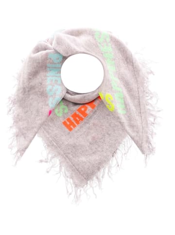 Zwillingsherz Kasjmieren driehoekige doek grijs - (L)125 x (B)125 cm