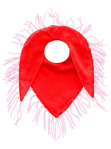 Zwillingsherz Kasjmieren driehoekige doek rood - (L)160 x (B)65 cm