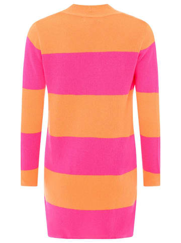 Zwillingsherz Kaschmir-Cardigan in Orange/ Pink