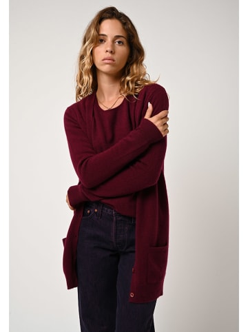 AUTHENTIC CASHMERE Kasjmieren vest "Cimet" bordeaux