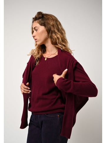AUTHENTIC CASHMERE Kaszmirowy kardigan "Cimet" w kolorze bordowym