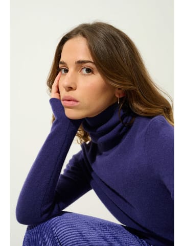 AUTHENTIC CASHMERE Kasjmieren coltrui "Bise" pruimkleurig
