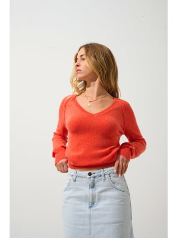 AUTHENTIC CASHMERE Kaszmirowy sweter "Giusalet" w kolorze pomarańczowym