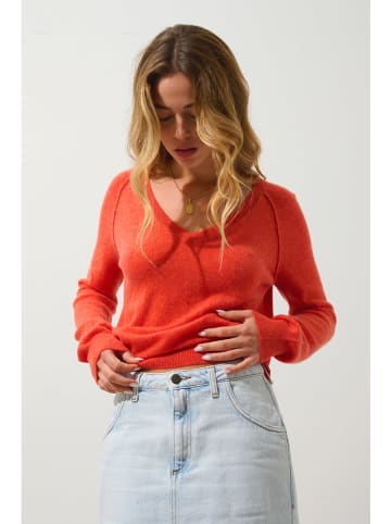 AUTHENTIC CASHMERE Kaszmirowy sweter "Giusalet" w kolorze pomarańczowym