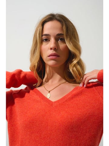 AUTHENTIC CASHMERE Kaszmirowy sweter "Giusalet" w kolorze pomarańczowym