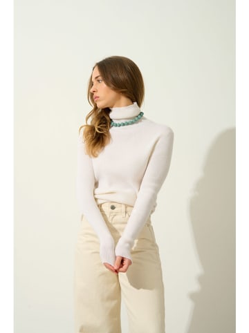 AUTHENTIC CASHMERE Kasjmieren coltrui "Suzie" crème