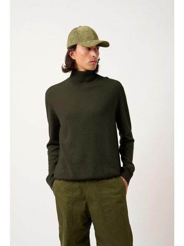 AUTHENTIC CASHMERE Kasjmieren coltrui "Bange" donkergroen