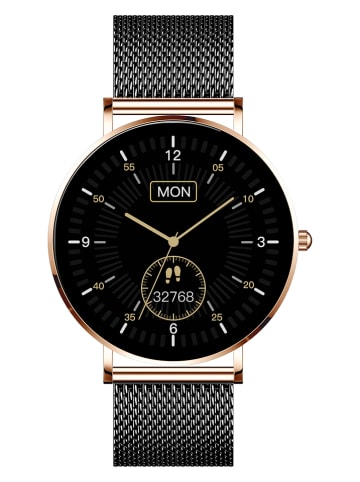 XCOAST Smartwatch "Siona 2" in Schwarz/ Roségold