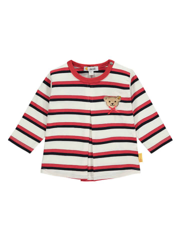 Steiff Longsleeve in Creme/ Rot/ Schwarz