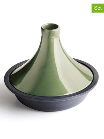 Sauter 2tlg. Set: Tajine in Grün - (H)29 x Ø 23,5 cm