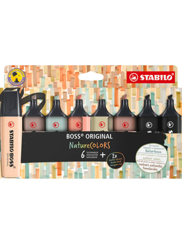 STABILO Textmarker "STABILO BOSS NatureCOLORS" - 8 Stück
