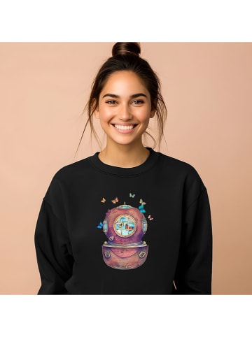 WOOOP Sweatshirt "Inner space square" in Schwarz