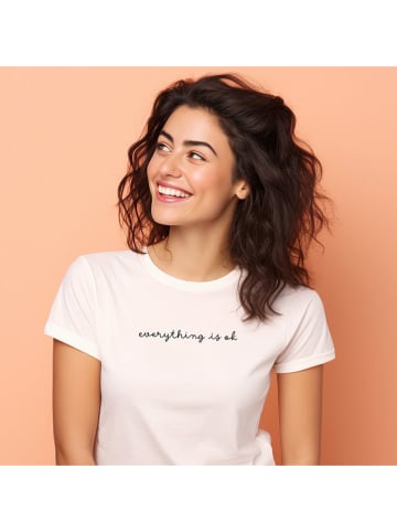 WOOOP Shirt "Everything is okay" in Weiß