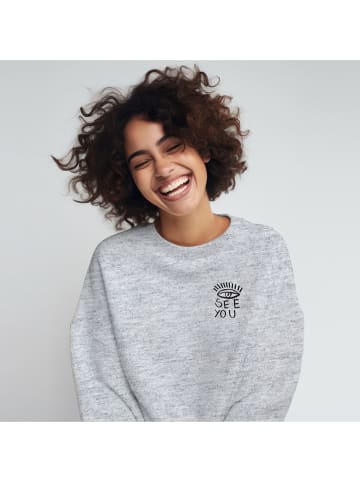 WOOOP Sweatshirt "I see you" in Grau