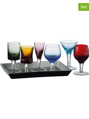 Artland Kieliszki (7 szt.) w różnych kolorach do likieru - 50 ml