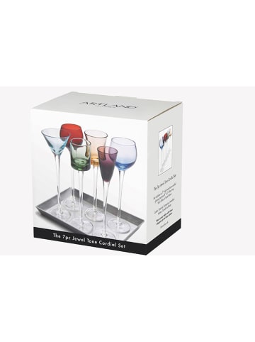 Artland 7-delige set: likeurglazen meerkleurig - 50 ml