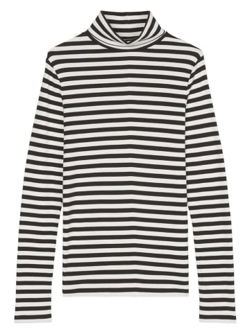 Marc O'Polo DENIM Longsleeve in Schwarz/ Weiß