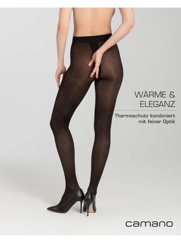camano Thermo-Strumpfhosen in Schwarz - DEN 20