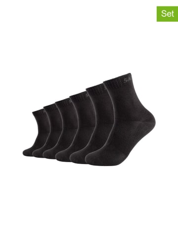 Skechers 6er-Set: Socken in Schwarz