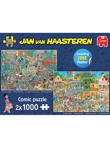 Jumbo 2x 1000tlg. Puzzle "Jan van Haasteren" - ab 12 Jahren