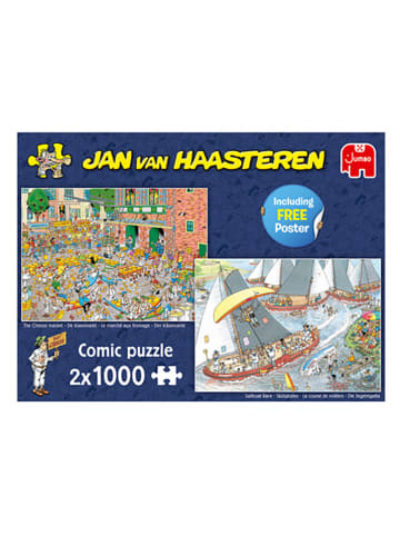 Jumbo 2x 1.000tlg. Puzzle "Jan van Haasteren" - ab 12 Jahren