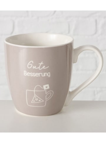 Boltze Jumbotasse ''Gesundheit'' in Beige - 400 ml